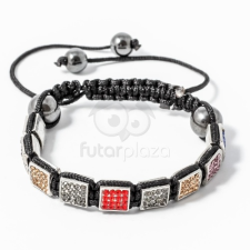  Shamballa karkötő szögletes kristállyal multicolor jwr-1567 karkötő