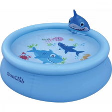  Shark 3D felfújható pancsolómedence spriccelővel 190 x 47 cm medence