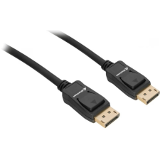 Sharkoon DisplayPort 1.4 Összekötő Fekete 1m 4044951036103 kábel és adapter