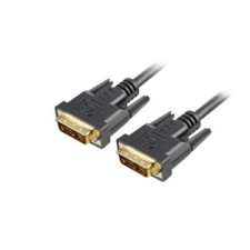 Sharkoon DVI-D/DVI-D (18+1), 1m DVI kábel Fekete kábel és adapter