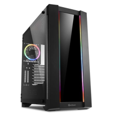Sharkoon ELITE SHARK CA200G táp nélküli ablakos ház fekete (4044951027163) (4044951027163) - Számítógépház számítógép ház