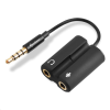 Sharkoon PMP35 3.5mm TRRS jack -> 3.5mm audio + mikrofon jack átalakító (4044951015900) (4044951015900)