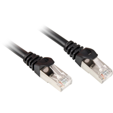 Sharkoon S/FTP CAT7a Patch kábel 0.5m Fekete kábel és adapter