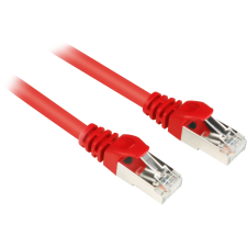 Sharkoon S/FTP CAT7a Patch kábel 0.5m Piros kábel és adapter