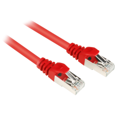 Sharkoon S/FTP CAT7a Patch kábel 2m Piros kábel és adapter