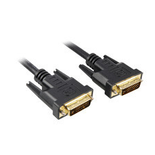 Sharkoon Sharkoon DVI-D Összekötő Fekete 3m 4044951009121 (4044951009121) - ipon kábel és adapter