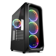 Sharkoon TK5M RGB táp nélküli ablakos ház fekete (4044951036479) (4044951036479) számítógép ház