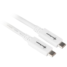 Sharkoon USB 3.1 Gen2 Type-C Adatkábel 0.5m - Fehér (4044951021178) kábel és adapter