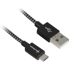 Sharkoon USB Micro USB Átalakító Fekete-Szürke 50cm 4044951026999 kábel és adapter