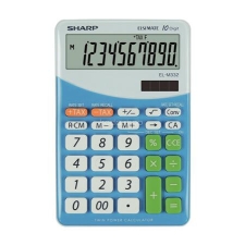 Sharp Számológép, asztali, 10 számjegy, SHARP "EL-M332", kék számológép