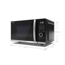 Sharp YC-QG254AEB forgótányér nélküli mikrohullámú sütő mikrohullámú sütő