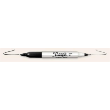Sharpie Alkoholos marker, kúpos, kétvégű, SHARPIE &quot;Twin Tip&quot;, fekete filctoll, marker