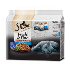 Sheba Sheba Fresh & Fine Halas Válogatás Mini 15 x 50 g macskaeledel
