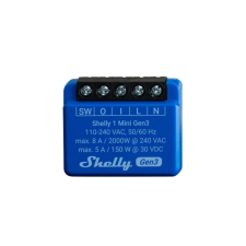 Shelly PLUS 1 Mini GEN3 egy áramkörös WiFi + Bluetooth okosrelé (ALL-REL-PLUSMINI1-R3) (ALL-REL-PLUSMINI1-R3) okos kiegészítő