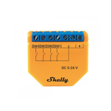 Shelly PLUS i4 DC WiFi-s, okos vezeték nélküli kapcsoló-modul villanyszerelés
