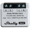 Shelly PM Mini Gen3 fogyasztásmérő modul 16 A-ig, WiFi, Bluetooth
