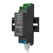 Shelly PRO 2 DIN-sínre szerelhető, 2 áramkörös, WiFi + Ethernet kompatibilis okosrelé, feszültség... villanyszerelés