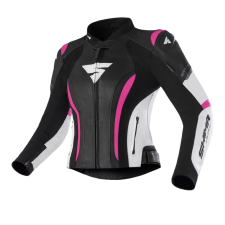 Shima Női kabát Motorkerékpárhoz Shima Miura 2.0 fekete-fehér-rózsaszín motoros kabát