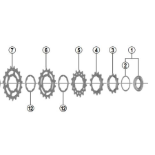 Shimano XT, SLX (M7000, M8000) kazettás tartalék lánckerék, 11s, 15T kerékpár hajtómű