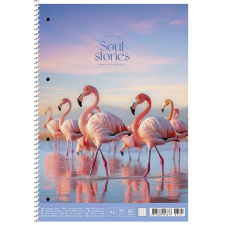 SHKOLYARYK Spirálfüzet, A4, kockás, 80 lap, SHKOLYARYK "Soul stories", vegyes füzet