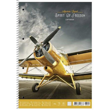 SHKOLYARYK Spirálfüzet, A4, kockás, 80 lap, SHKOLYARYK "Spirit of Freedom", vegyes füzet