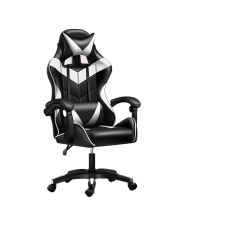 Shopever Brava Tech 813 Gamer szék, párnás, textilbőr felülettel, fekete-fehér forgószék