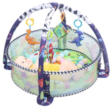Shopever MSO-BB029 Játszószőnyeg babáknak védőhálóval, kerek, lila játszószőnyeg