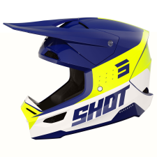 SHOT Furious League motocross sisak kék-fluo sárga bukósisak