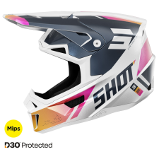 SHOT Lite Ultra motokrossz sisak gyöngyházfényű kék-narancs-rózsaszín bukósisak