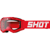 SHOT Rocket Kid 2.0 gyerek motokrossz szemüveg piros (átlátszó plexi)