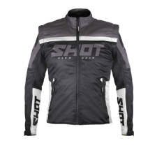 SHOT Softshell Jacket Shot Lite 2.0 fekete-fehér motoros kabát