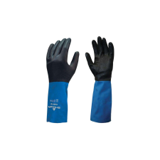 SHOWA CHM latexre mártott neoprén vegyszerálló védőkesztyű - 24 db - S védőkesztyű