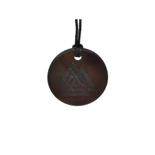 Shungit medál valknut gravírozott 30mm medál