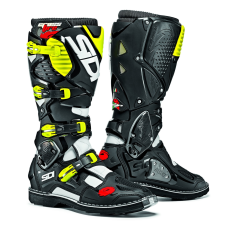 SIDI CROSSFIRE 3 motoros csizma fehér-fekete-fluo sárga motoros csizma