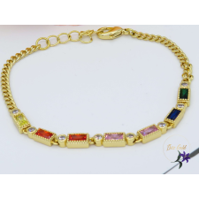  Sidni elegáns karkötő szines kövekkel-14K karkötő