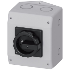 Siemens 3LD2565-1TC51 BE-KI kapcsoló, 3P+N, 63A, tokozott, fekete villanyszerelés