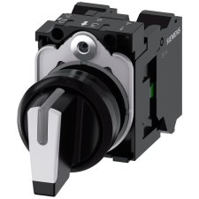 Siemens 3SU1100-2BL60-3NA0 komplett kapcsoló, 3 állású, fehér, 2NO, rugós Sirius villanyszerelés