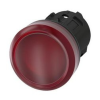Siemens Jelzőlámpa fej műanyag d22 kerek piros lapos 1-lámpa fekete műanyag-gyűrű SIRIUS ACT SIEMENS - 3SU1001-6AA20-0AA0