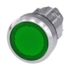 Siemens Nyomógombfej műanyag d22 világító lapos zöld visszaugró kerek SIRIUS ACT SIEMENS - 3SU1051-0AB40-0AA0
