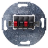  Siemens sztereó hangszóró-csatlakozóaljzat 4 db kivezetéssel, burkolat és keret nélkül, süllyesztett, Delta (Siemens 5TG24682, 5TG2468-2)