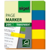 SIGEL 615 Jelölocímke, műanyag, 5x40 lap, 12x50 mm, vegyes szín