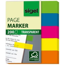SIGEL 615 Jelölocímke, műanyag, 5x40 lap, 12x50 mm, vegyes szín információs címke