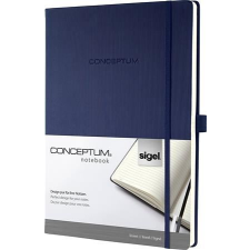 SIGEL CO647 "Conceptum" jegyzetfüzet A4, vonalas, éjkék (SICO647) füzet