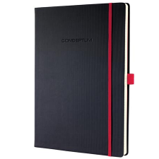 SIGEL Conceptum Red Edition 194 lapos A4 vonalas jegyzetfüzet - Fekete-piros (CO661) füzet