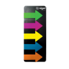 SIGEL Jelölőcímke, műanyag, 5x25 lap, 25x45 mm, SIGEL "Nyilak", vegyes szín