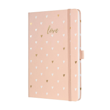 SIGEL Jolie 87 lapos 135x203 mm vonalas jegyzetfüzet - Rose Love (JN335) füzet