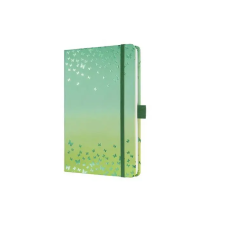 SIGEL Jolie Butterfly Confetti 96 lapos 135x203mm vonalas jegyzetfüzet - Lime mintás füzet