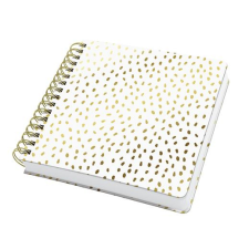 SIGEL Spirálfüzet, 234x215 mm, sima, 120 lap, keményfedeles, SIGEL Jolie Golden Rain füzet