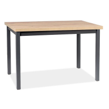 Signal Adam 120 Artisan Tölgy Étkezőasztal Laminált Fekete Vázzal bútor