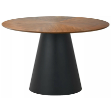 Signal Angel Kerek Étkezőasztal Dió-Fekete MDF 120cm bútor